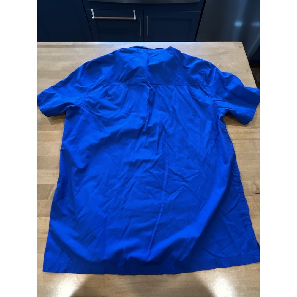 Field & Stream Shirt Mens L Blue Short Sleeve Button Down Cotton Poly Mesh - Picture 11 of 12